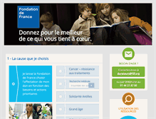 Tablet Screenshot of dons.fondationdefrance.org